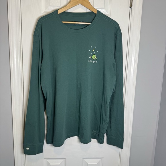 Life Is Good Other - Life Is Good Mens Green Long Sleeve TShirt "Take‎ It Outside" XL